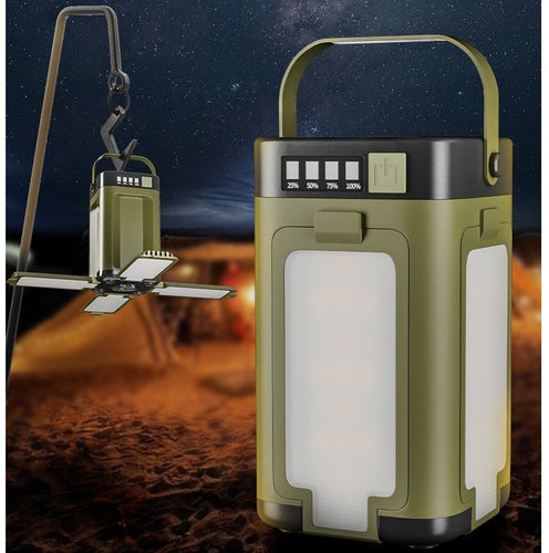 LED-Campinglampe mit Solarladung, faltbar