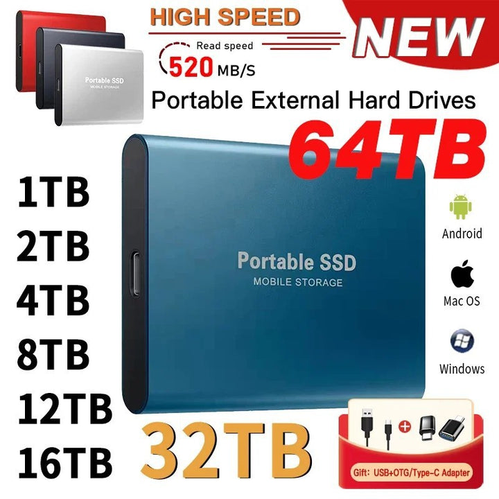 Externe SSD M.2, USB 3.0, Aluminium