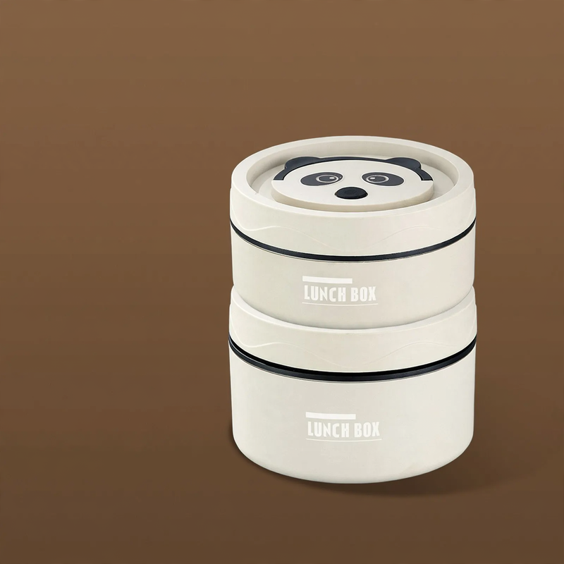 Edelstahl-Lunchbox, rund, 470–600 ml, mit Deckel