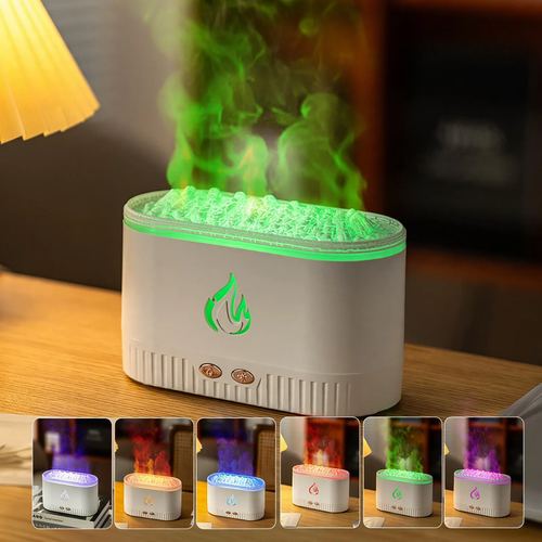 Kaminfeuer-Aromadiffuser mit RGB-Licht, 0,5 l