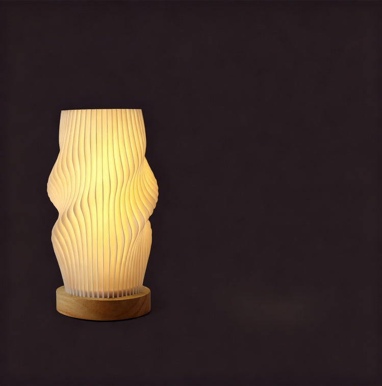 3D-Drehlampe mit USB-Aufladung, Creme-Stil