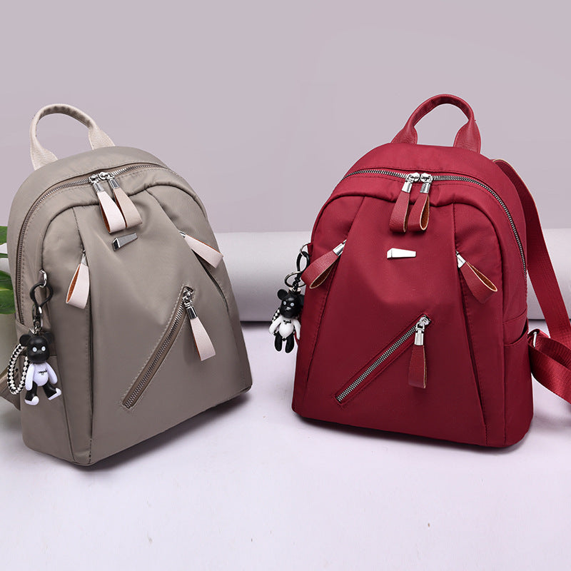 Damen-Rucksack, Nylon, Rückenlastausgleich, zeitlos