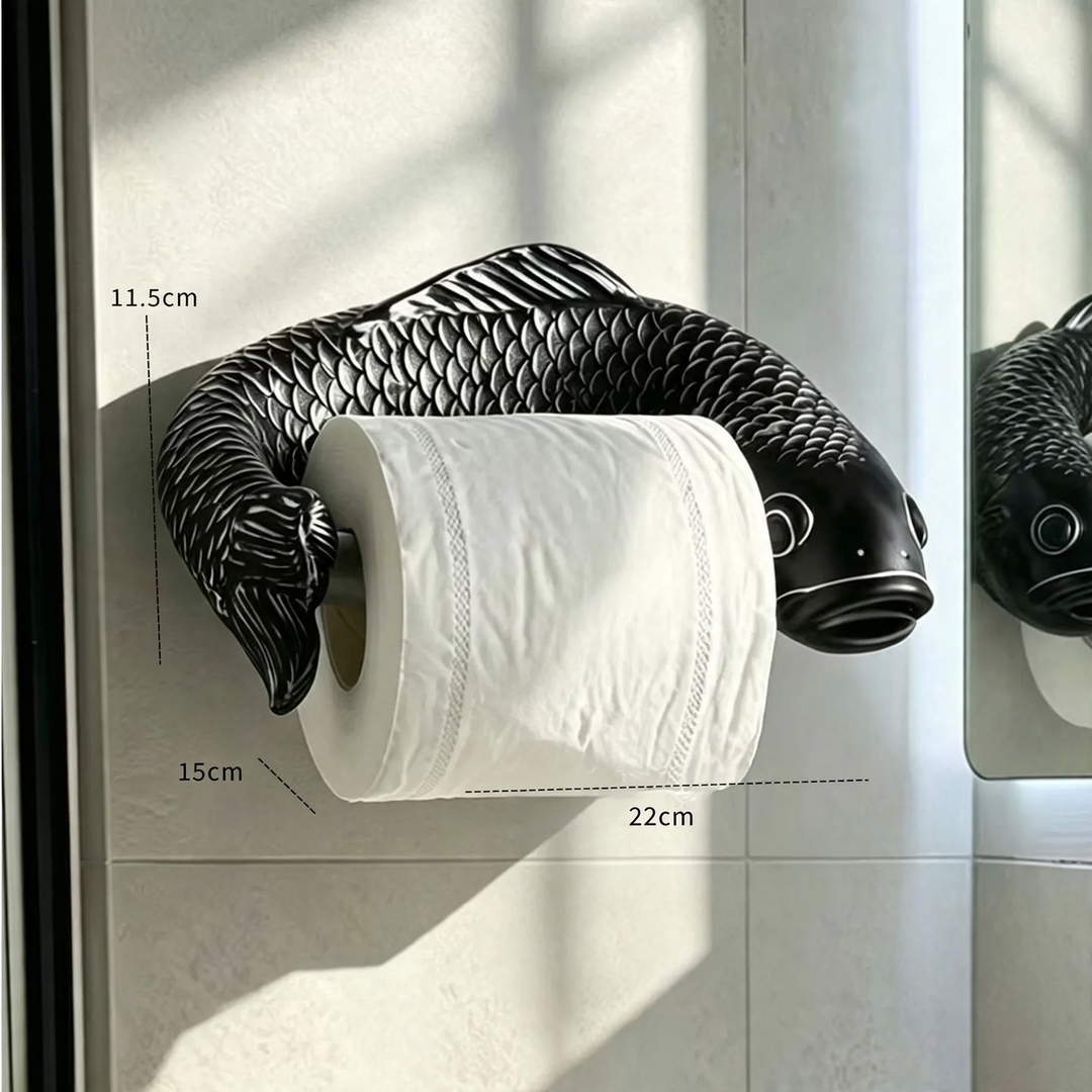 Karpfen-Toilettenpapierhalter, wandmontiert