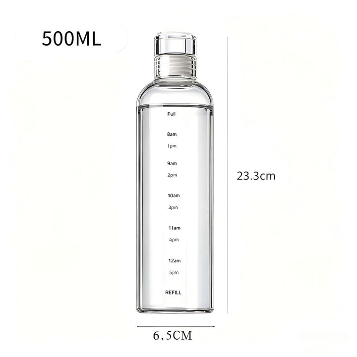Hochborosilikat-Glasflasche zum Abfüllen, transparent