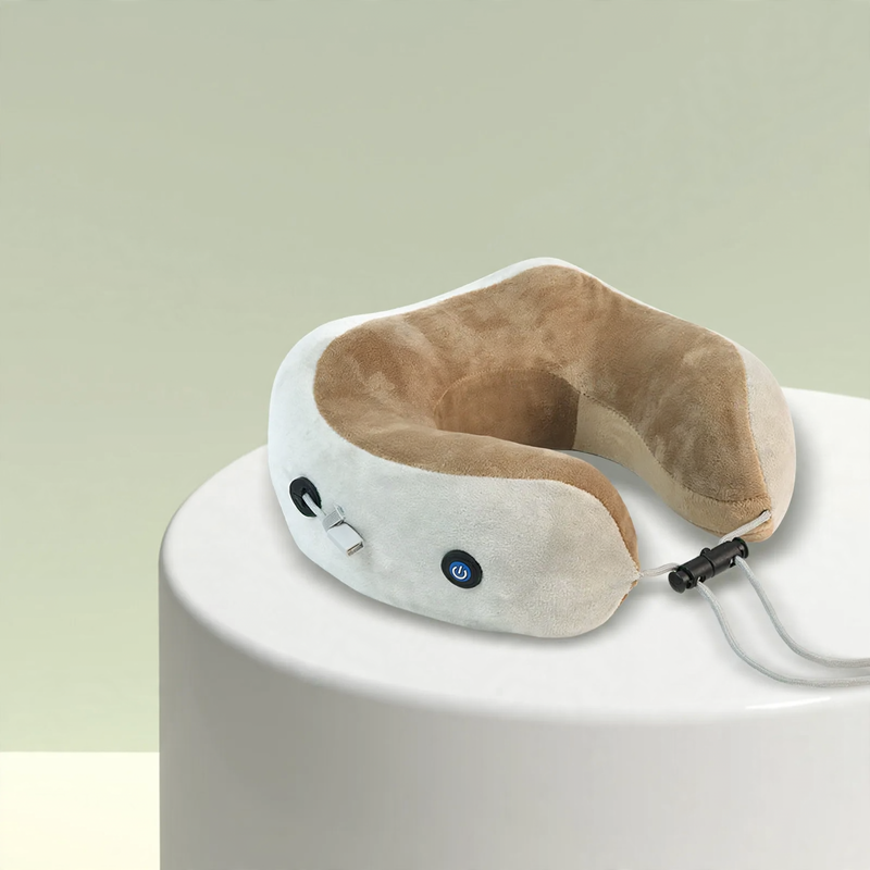 U-förmiges Nackenmassagekissen mit mechanischer Massage