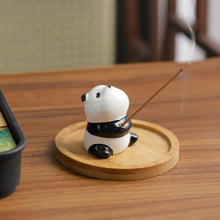 Panda-Räucherstäbchenhalter aus Kunstharz
