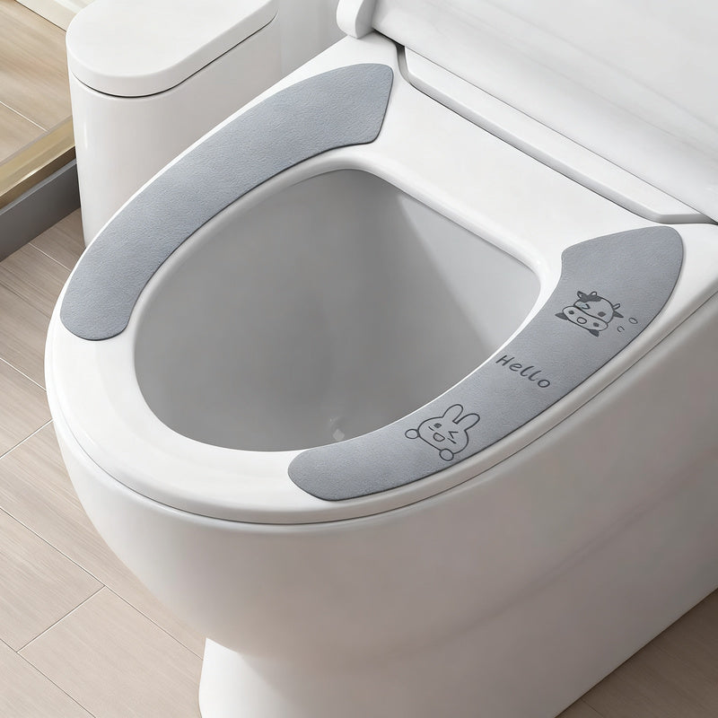 WC-Sitz-Auflage aus Plüsch, selbstklebend