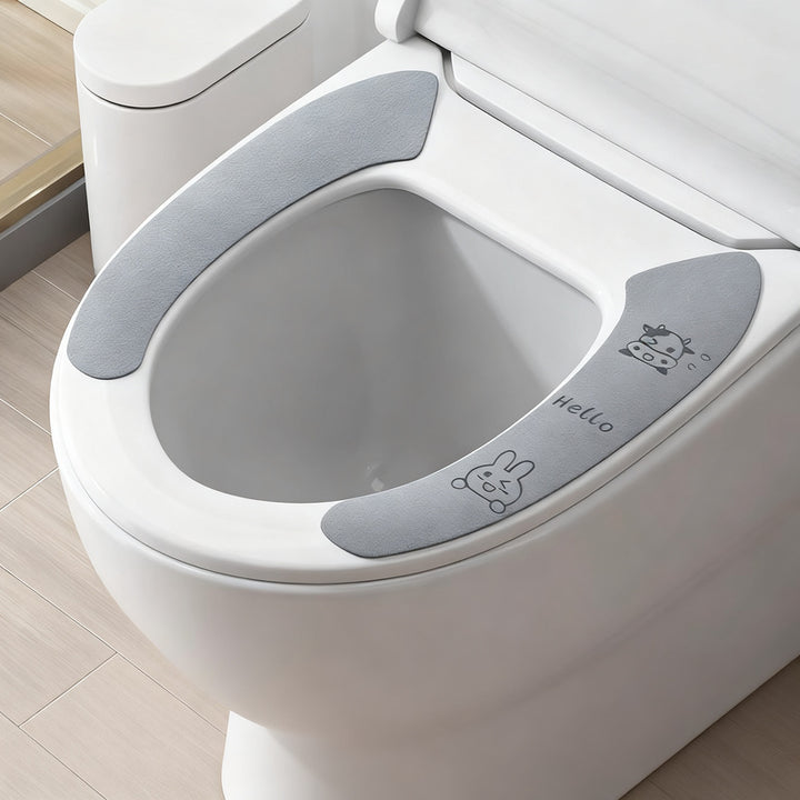 WC-Sitz-Auflage aus Plüsch, selbstklebend