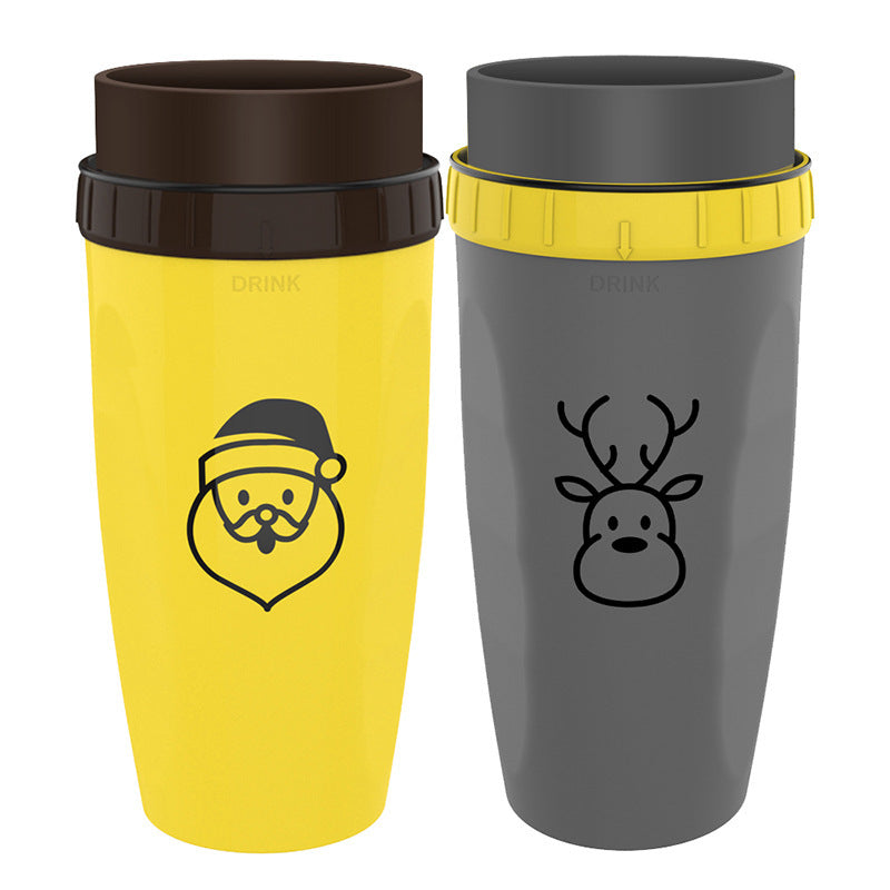 Tragbarer Trinkbecher mit Strohhalm, 300 ml