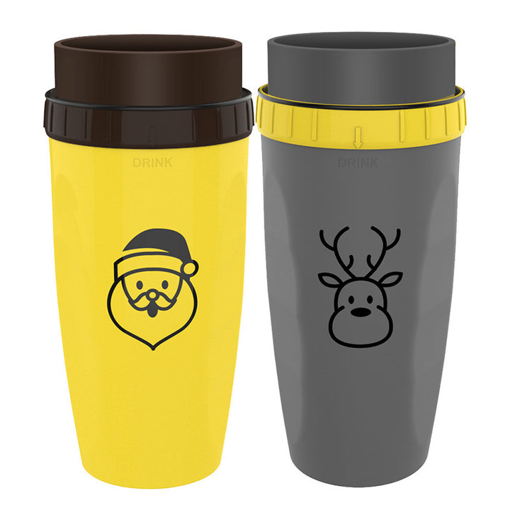 Tragbarer Trinkbecher mit Strohhalm, 300 ml