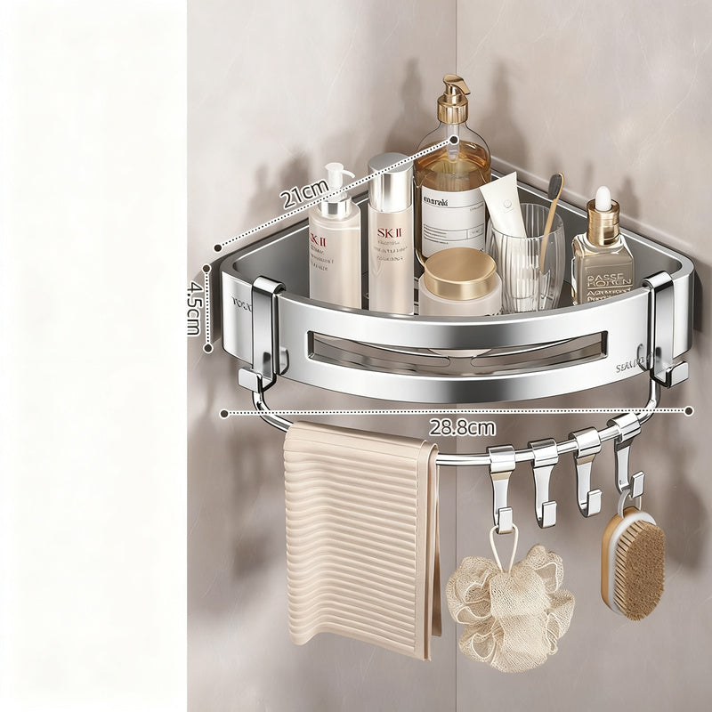 Edelstahl-Eckkorb für Badezimmer und Dusche