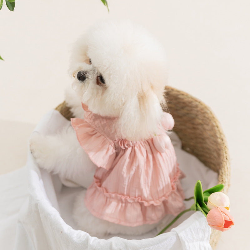 Zweibeiner-Kleid für Haustiere, Plissee-Design