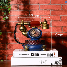 Dekorationsfigur Telefon, Kunstharz, Vintage-Stil