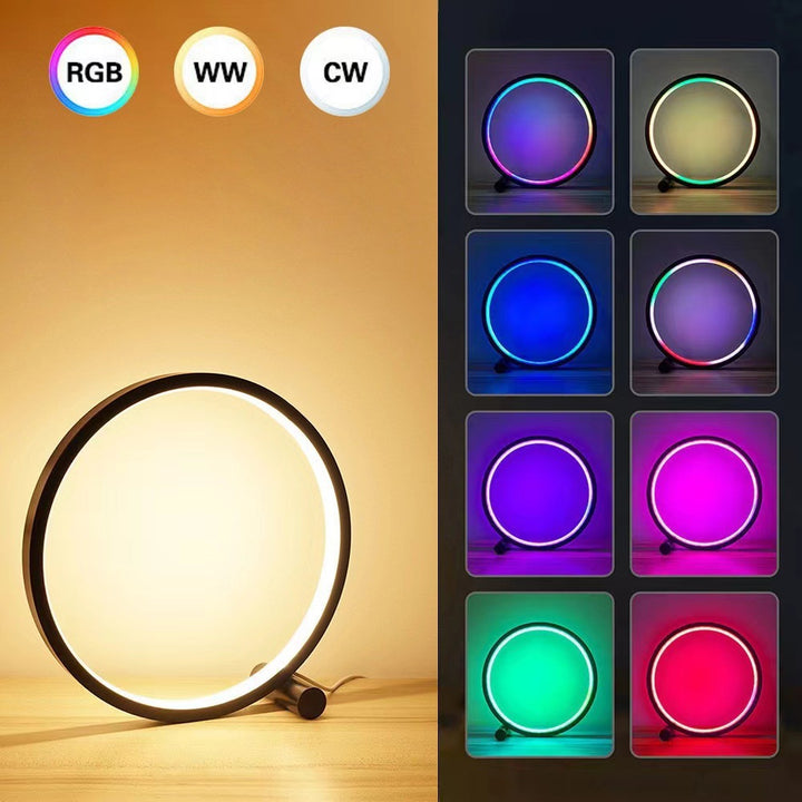Ringlicht mit RGB-Farbwechsel, Aluminiumsockel