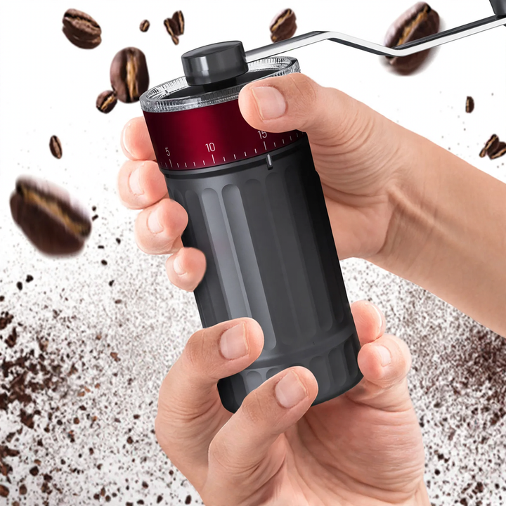 Handkaffeemühle mit CNC-Mahlwerk und Bürste