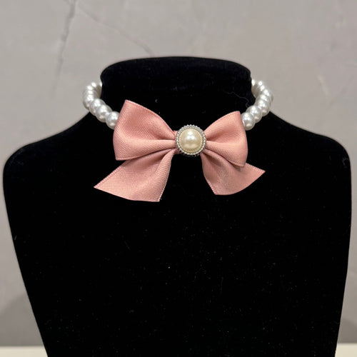 Haustier-Halsband mit Perlenschleife