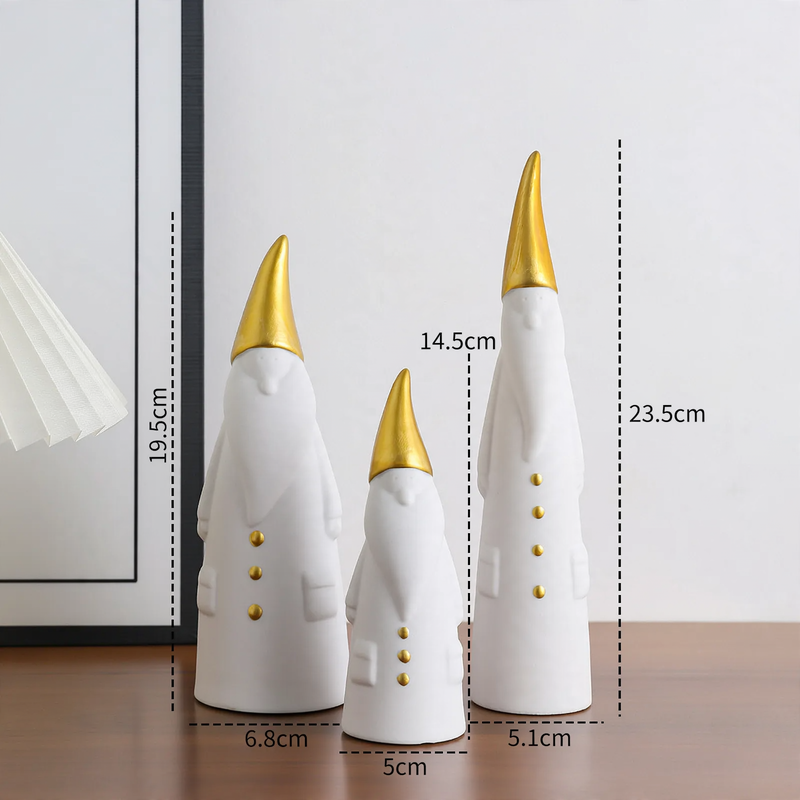 Weihnachtsmann-Figuren-Set, 3er Kombination