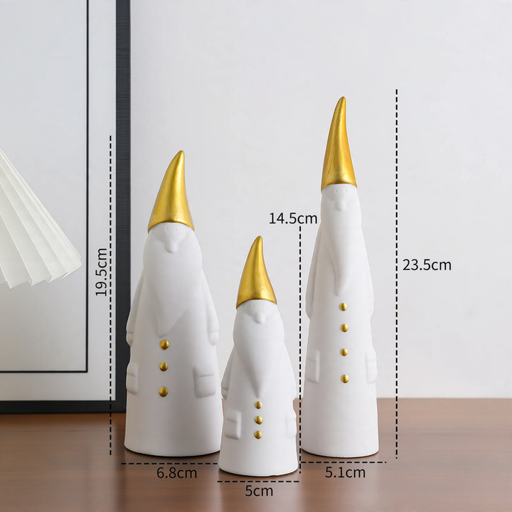 Weihnachtsmann-Figuren-Set, 3er Kombination