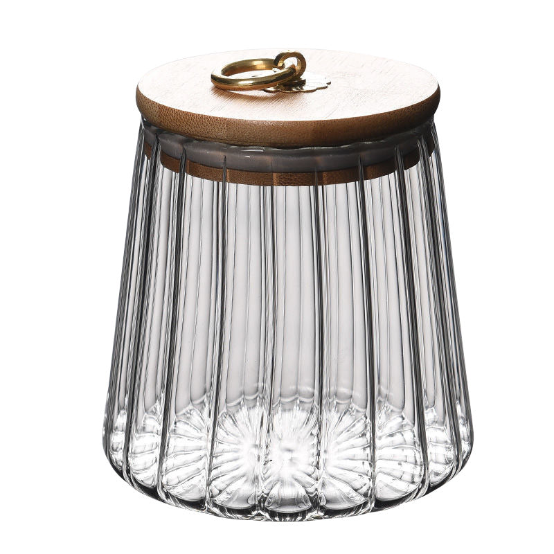 Blütenform-Glasspeicher, transparent, modern
