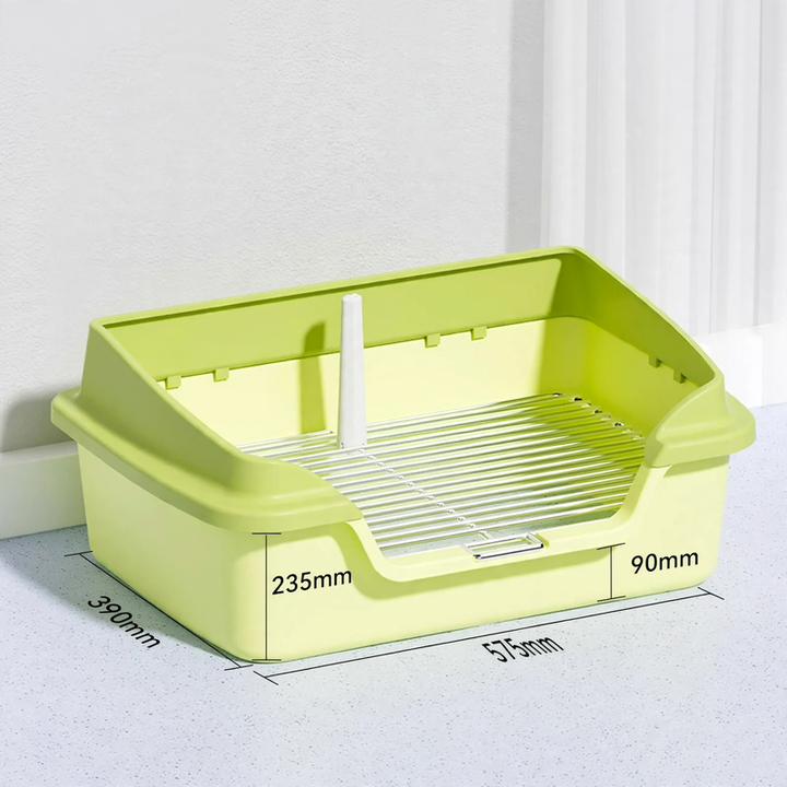 Erhöhtes Hundetoiletten-Set mit Gitter und Zaun