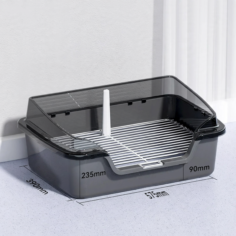Erhöhtes Hundetoiletten-Set mit Gitter und Zaun