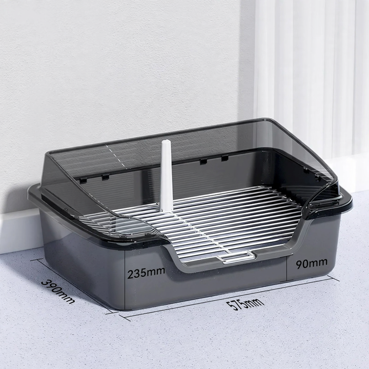 Erhöhtes Hundetoiletten-Set mit Gitter und Zaun