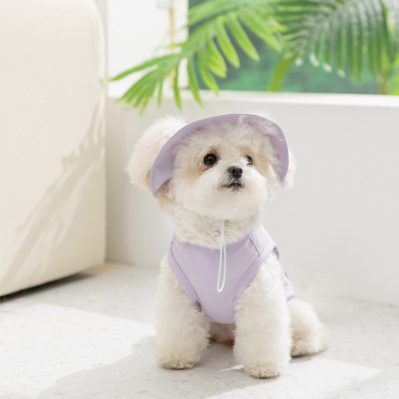 Hundeträgershirt mit Blumenmuster, Frühling und Sommer