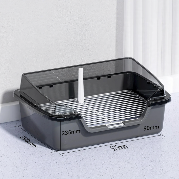 Erhöhtes Hundetoiletten-Set mit Gitter und Zaun