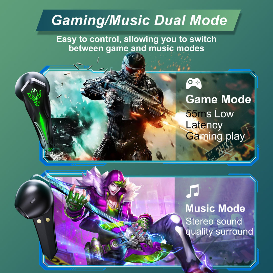 Bluetooth-Ohrhörer Q35, In-Ear, Noise Cancelling, Gaming