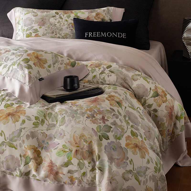 Bettwäsche-Set aus Lyocell mit Blumenmuster