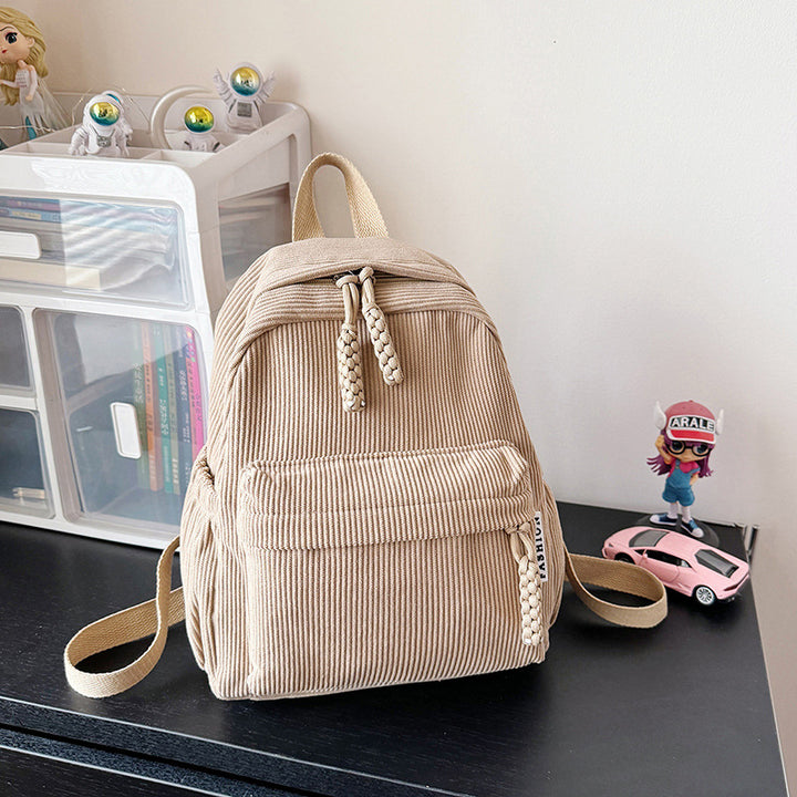 Großer PU-Rucksack, leicht, einfarbig