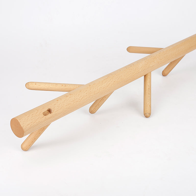 Holz-Wandgarderobe in Baumform, nordisches Design