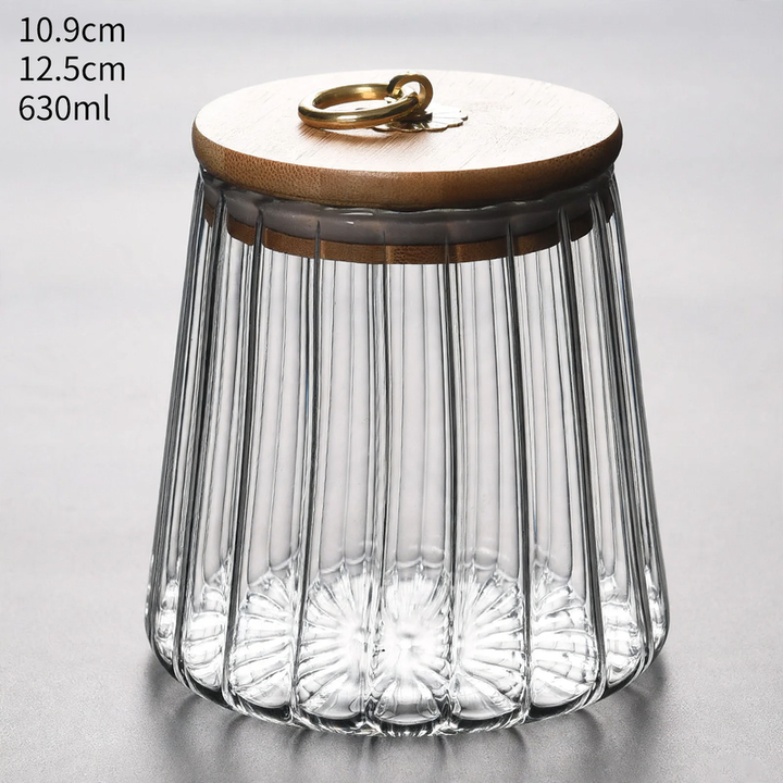 Blütenform-Glasspeicher, transparent, modern