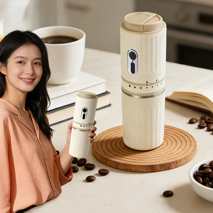 Tragbare Kaffeemaschine mit Mahlwerk, 0,5 L