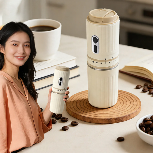 Tragbare Kaffeemaschine mit Mahlwerk, 0,5 L