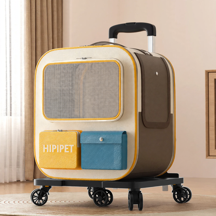 Transportbox für Haustiere mit Rollen