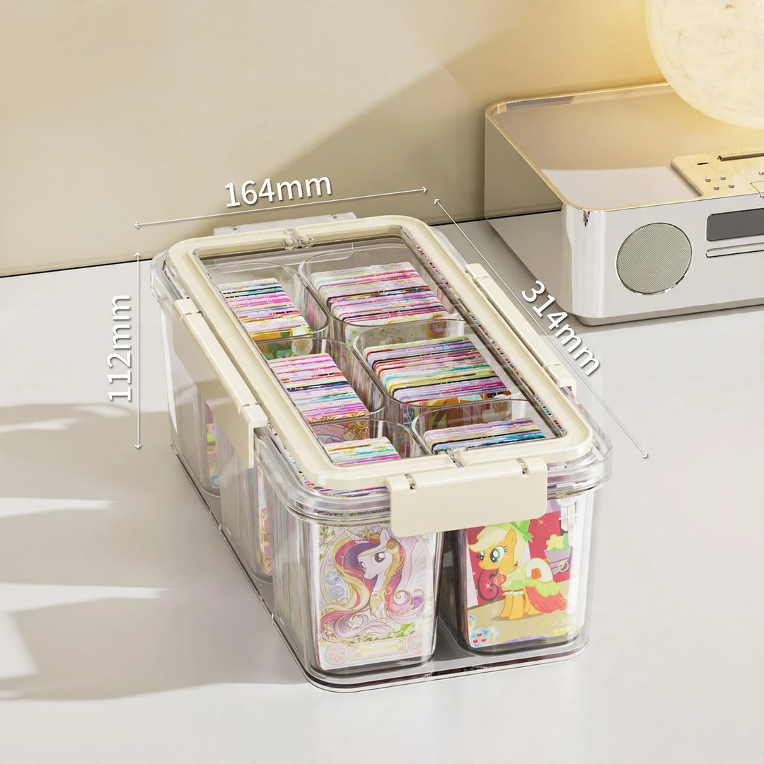 Kartenkollektions-Organizer, transparent, 5 Fächer