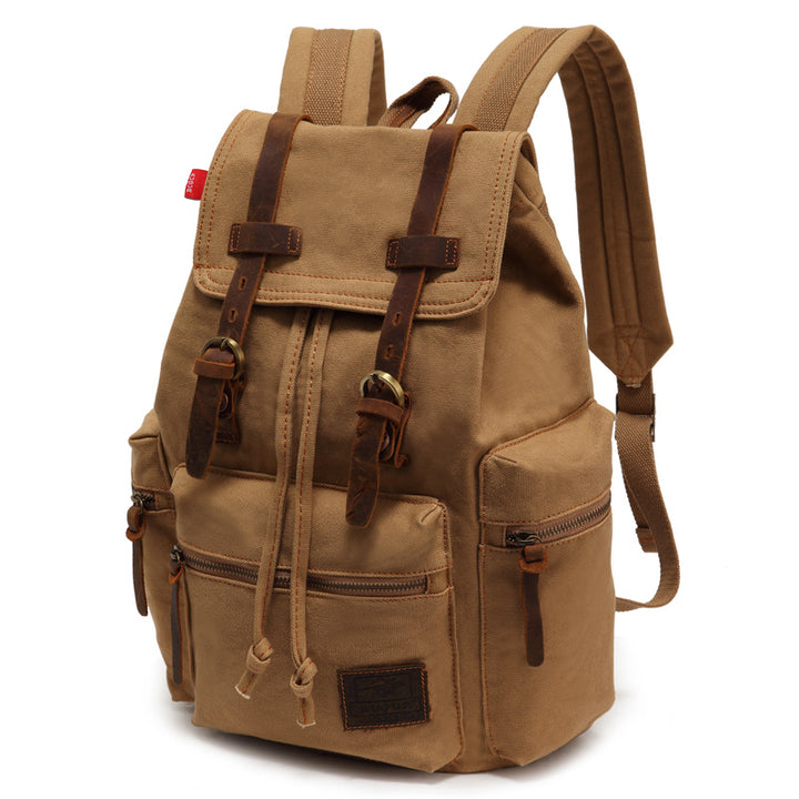 Leinen-Rucksack, 36–55 L, 15,6 Zoll, im Vintage-Stil
