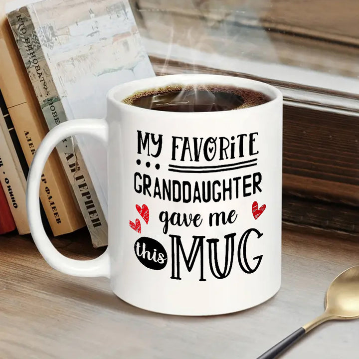 Keramik-Kaffeebecher mit Spruch, 301–400 ml