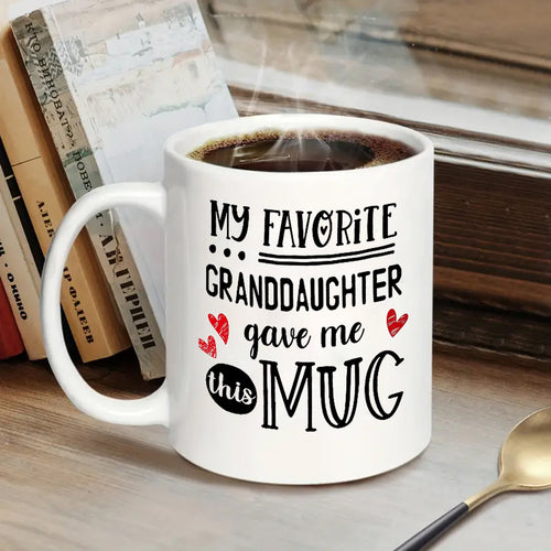 Keramik-Kaffeebecher mit Spruch, 301–400 ml