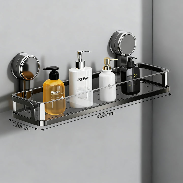 Badezimmer-Regal mit Saugnapf ohne Bohren