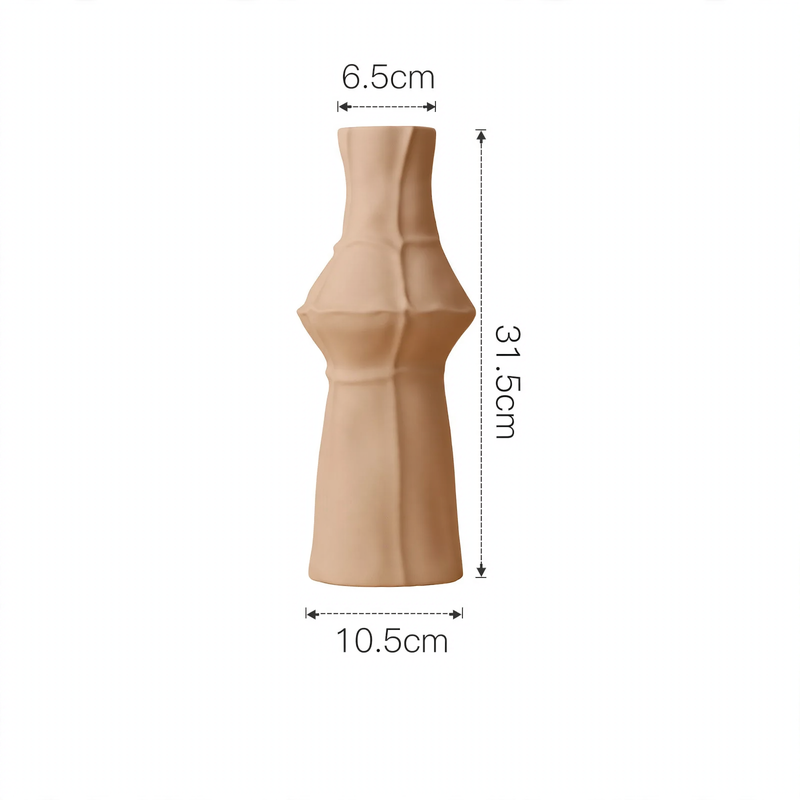 Geometrische Keramik-Vase im Nordischen Stil