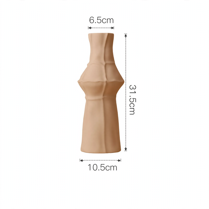 Geometrische Keramik-Vase im Nordischen Stil