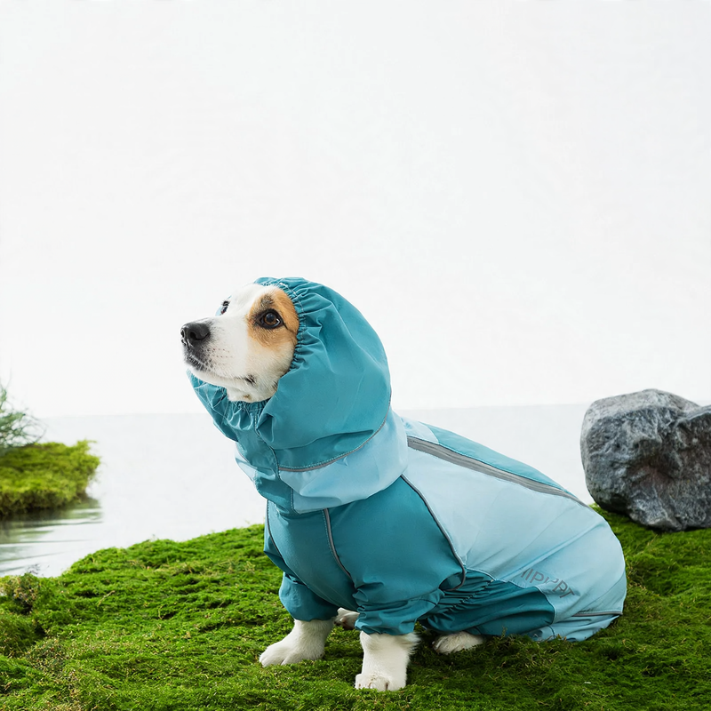 Regenmantel für Hunde, vierbeinig, wasserdicht