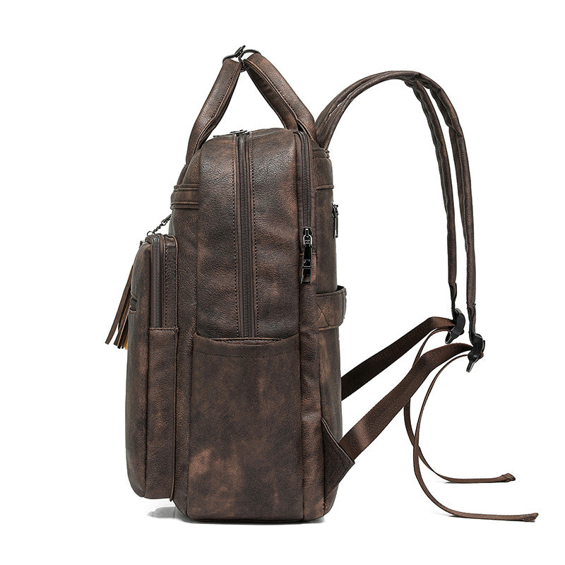 Damen-Rucksack aus PU, großes Fassungsvermögen