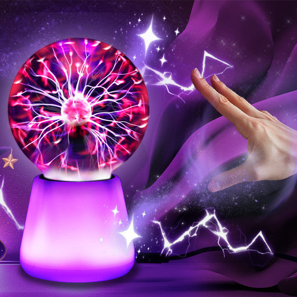 Plasmaball-Leuchte, USB, Touchsensor, 7,6×7,6×14 cm