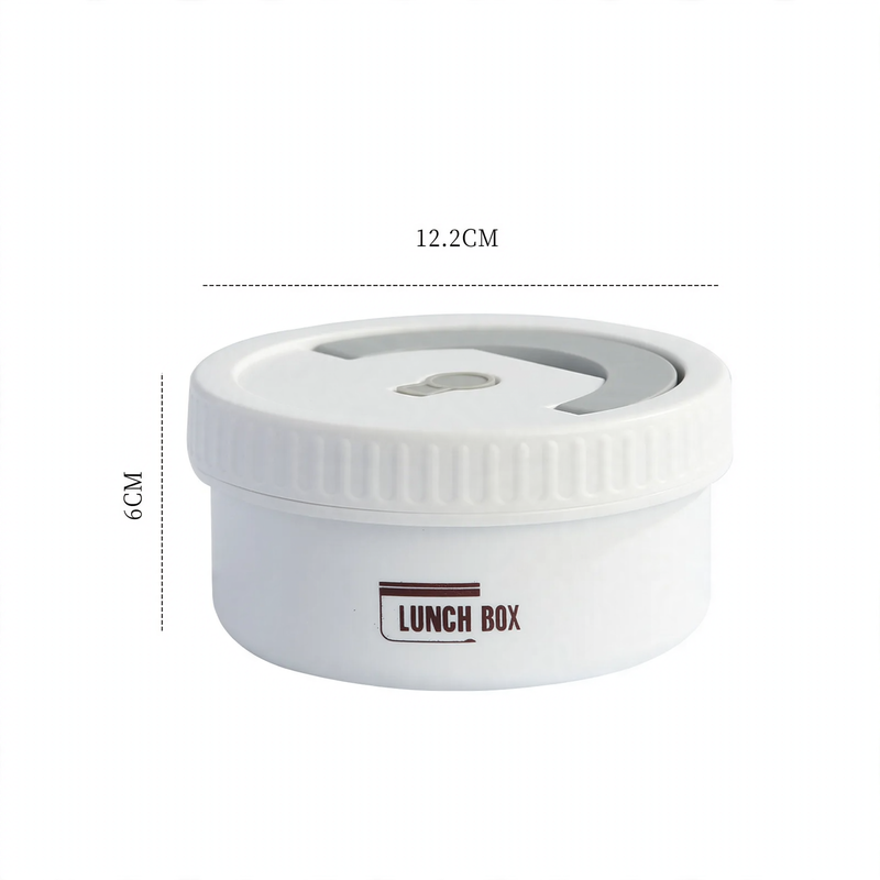 Edelstahl-Lunchbox, rund, 470–600 ml, mit Deckel