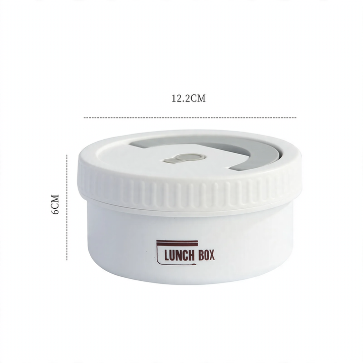 Edelstahl-Lunchbox, rund, 470–600 ml, mit Deckel