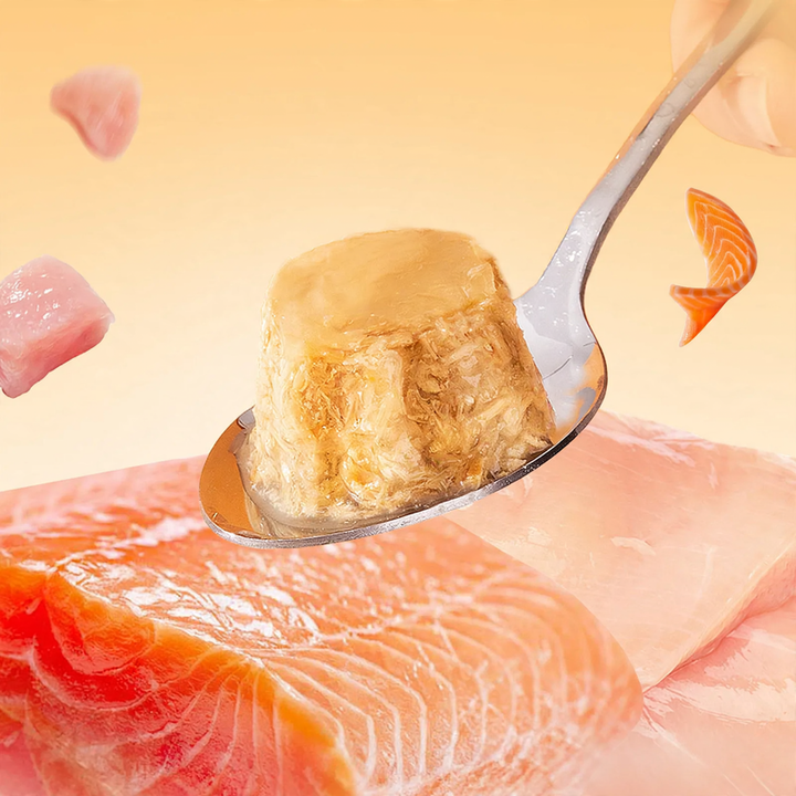 Fleisch- und Ziegenmilch-Pudding für Haustiere