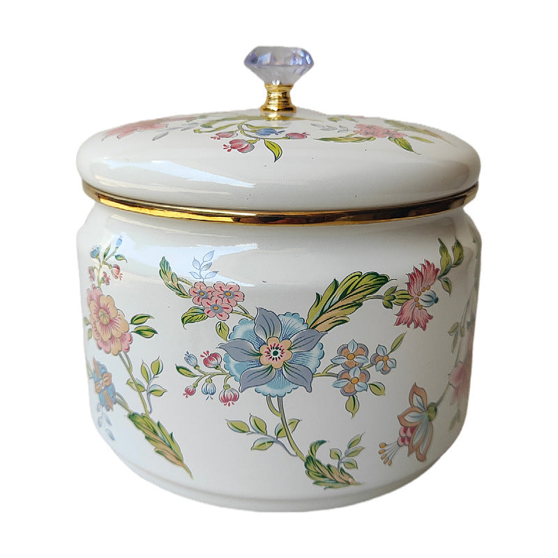 Emaille-Vorratsbehälter, oval, 2,4 L, Nordeuropa-Stil